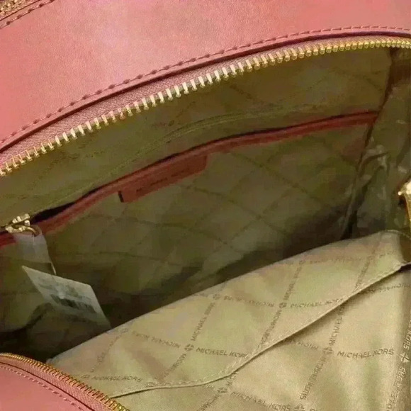 MICHAEL KORS BACKPACK JAYCEE LARGE ZIP JET SET GIRLS PRINT DK POWDER BLUSH MULTI main image 10